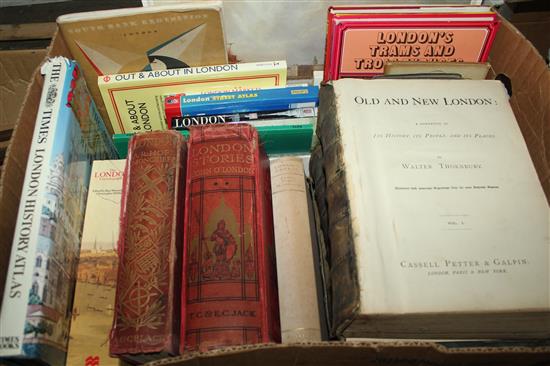 Box of books on London